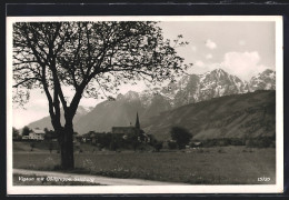 AK Vigaun, Ortspartie Mit Göllgruppe Und Baum  - Sonstige & Ohne Zuordnung