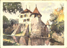 11621806 Hallwil Kuenstlerkarte Schloss Hallwil - Autres & Non Classés