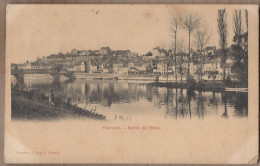 CPA 95 - PONTOISE - Bords De L'Oise - TB PLAN Fleuve + Vue Générale De La Ville Derrière + Jolie Oblitération Verso 1905 - Pontoise