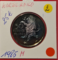 Zilveren 50 Vlaamse Franken 1985 In Medailleslag - Andere & Zonder Classificatie