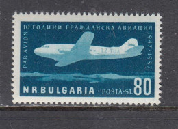 Bulgaria 1957 - 10 Years Of Civil Aviation In Bulgaria, Mi-Nr. 1027, MNH** - Unused Stamps