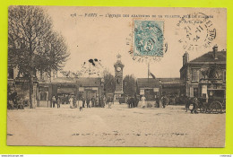 75 PARIS N°178 L'Entrée Des ABATTOIRS DE LA VILLETTE Rue De Flandre En 1904 Statue Nombreux Personnages VOIR DOS - Autres & Non Classés