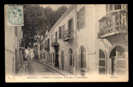 ALGERIE - MILIANA - L'HOTEL DU COMMERCE ET LA RUE DE CONSTANTINE - Other & Unclassified