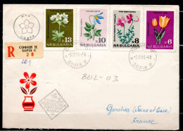 BUL-03 : Bulgarie > France LR > FDC Série Fleurs 1963 - FDC