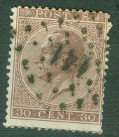 Belgique Cob 19 Ob Second Choix - 1865-1866 Linksprofil