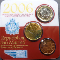 San Marino - 1 Euro + 50 E 5 Centesimi 2006 - Miniserie - San Marino