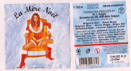 Etiquette Et Contre étiquette De Bière Belge " LA MERE NOËL " Pin Up (441)_Eb477 - Cerveza