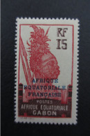 GABON VARIETE SUR N°116 RF ET CHIFFRES BLANCS NEUF** TB COTE ? EUROS VOIR SCANS - Unused Stamps