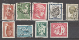 Grece N° 0592 à 603 Art Antique Ensemble 9 Valeurs (voir Detail) - Used Stamps