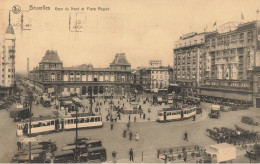 Bruxelles * Gare Du Nord Et Plage Rogier * Tramways Tram * Belgique - Autres & Non Classés