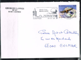 NAT-L47 - FRANCE Flamme Illustrée Sur Lettre De CASTRES Musées Goya Et Jaurès 1997 - Mechanical Postmarks (Advertisement)