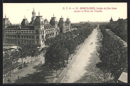 Postal Barcelona, Salón De San Juan Desde El Arco De Triunfo  - Barcelona