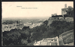 Postal Granada, Torre De La Vela Y Ciudad  - Granada