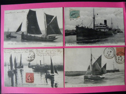 62. Boulogne Sur Mer -  Lot De 4 Cartes - Thèmes Bateaux - Pêche - Boulogne Sur Mer