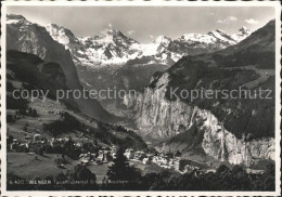 11621200 Wengen BE Lauterbrunnental Mit Gross Und Breithorn Wengen - Sonstige & Ohne Zuordnung