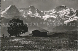 11620746 Interlaken BE Berghuette Eiger Moench Jungfrau Berner Alpen Gebirgspano - Other & Unclassified