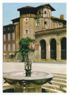 CPSM / CPM 10.5 X 15 Tarn  GAILLAC La Fontaine Du Griffoul  Devant Le Marché - Gaillac