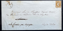 N°13 10c BISTRE NAPOLEON / BETZ POUR LE CHATEAU DE LA CANIERE / 19 SEPT 1855 / LSC / ARCHIVE DE CHAZELLES - 1849-1876: Periodo Clásico