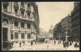 Postal Madrid, Calle De Sevilla Y Banco Hispano Americano  - Madrid