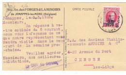 Belgique - Carte Postale De 1928 - Expédié Vers Chênée - Vue Forges Et Laminoirs De Jemappes - - Storia Postale