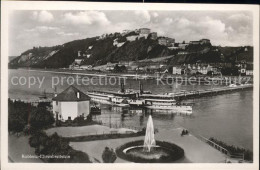 11578354 Koblenz AG Rheinpanorama Mit Ehrenbreitstein Dampfer Koblenz - Autres & Non Classés