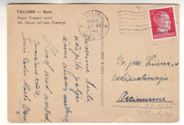 Allemagne - Ostland - Carte Postale De 1943 - Oblit Tallinn - Valeur 4,00 Euros - Occupation 1938-45