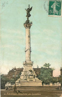 33 - Bordeaux - Monument Des Girondins - Colorisée - Oblitération Ronde De 1908 - CPA - Voir Scans Recto-Verso - Bordeaux