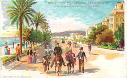 06 - Nice - La Promenade Des Anglais - Dessin - Colorisée - CPA - Voir Scans Recto-Verso - Autres & Non Classés