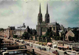 29 - Quimper - La Cathédrale Saint Corentin - Les Ponts Sur L'Odet - Automobiles - Flamme Postale - Voir Scans Recto Ver - Quimper