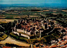 11 - Carcassonne - La Cité Médiévale - Vue Générale Aérienne - Flamme Postale De Carcassonne - CPM - Voir Scans Recto-Ve - Carcassonne