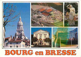 01 - Bourg En Bresse - Multivues - Médiathèque - Parc Des Expositions - Sarcieuse De Muscat - Flamme Postale - CPM - Voi - Other & Unclassified