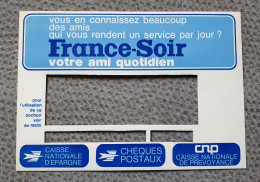 Pseudo Entier Carte Postale Pochoir édité Par La Poste Pour Timbrer Et Machines à Affranchir - Publicité France-Soir - Pseudo-entiers Officiels