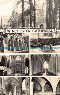 R072588 Winchester Cathedral. Multi View. Valentine. RP. 1958 - World