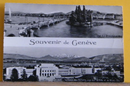 (G1) GINEVRA/ GENEVE - VEDUTINE - SOUVENIR - LLE JJ ROUSSEAU - LE PALASI DES NATION VER SUR LE VILLE .. - VIAGGIATA - Andere & Zonder Classificatie