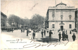 CPA Carte Postale Espagne Barcelona Rambla De Canaletas 1902 VM80583 - Barcelona