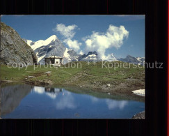 11566752 Laemmernhuette Bergsee Rinderhorn Bietschhorn Schutzhuette Sektion Ange - Other & Unclassified