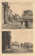 08 RETHEL STADTPLATZ VOR DER BESCHIESSUNG & STADTPLATZ NACH DER BESCHIESSUNG CARTE ALLEMANDE DEUX VUES - Rethel