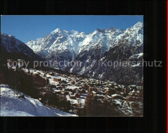 11566597 Graechen VS Gesamtansicht Wintersportplatz Mit Weisshorn Bishorn Barrho - Andere & Zonder Classificatie