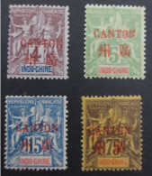 CANTON Bx INDOCHINOIS N°5 NEUF**+ N°3/7/14 NEUF* TB COTE 73 EUROS VOIR SCANS - Unused Stamps