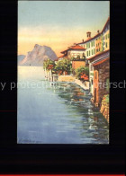 11566306 Gandria Lago Di Lugano E Monte San Salvatore Kuenstlerkarte Hinderberge - Sonstige & Ohne Zuordnung