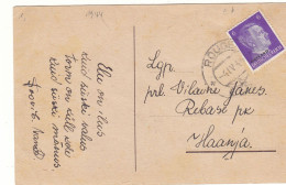 Allemagne - Ostland - Carte Postale De 1944 - Oblit Rouge - Exp Vers Haanja - Valeur 6,00 Euros - Besetzungen 1938-45