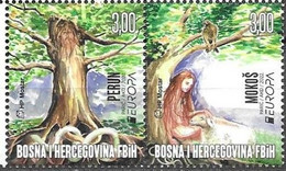 BOSNIA, CROAT, 2022, MNH, EUROPA, STORIES AND MYTHS , SNAKES, GOD PERUN, GODDESS MORANA, 2v - 2022