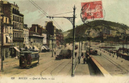 ROUEN Quai De Paris Tramway  Colorisée RV - Rouen