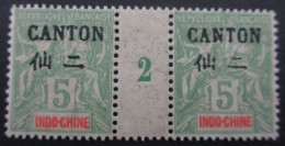 CANTON Bx INDOCHINOIS PAIRE MILLESIME N°20 NEUF** TB COTE 75 EUROS VOIR SCANS - Unused Stamps