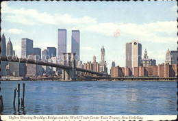 11537592 New_York_City Skyline Showing Brooklyn Bridge World Trade Center Luftpo - Autres & Non Classés