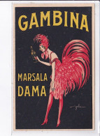 PUBLICITE : Marsala Dama "Gambina" Illustrée Par Golia - Très Bon état - Advertising