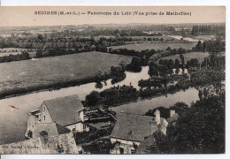 Carte Postale Ancienne Seiches - Panorama Du Loir (Vue Prise De Matheflon) - Seiches Sur Le Loir