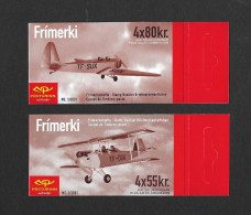 Iceland 2001 MNH Aeroplanes SB47/8 Booklets - Markenheftchen