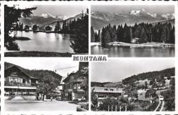 11528482 Montana-Vermala Alpenpanorama See Strassenpartie Eisenbahn Montana Verm - Andere & Zonder Classificatie