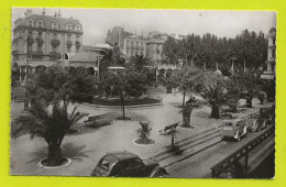 66 PERPIGNAN N°9008 La Place Arago Statue Fontaine VOIR ZOOM Voitures Autos Cabriolet Et Autres Marques ? Peugeot 202 - Perpignan